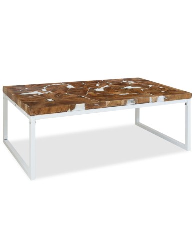 Table basse Teck Résine 110 x 60 x 40 cm