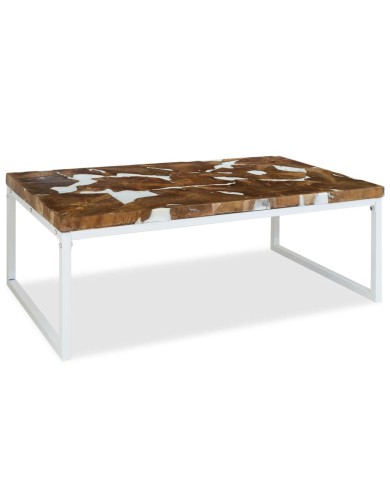 Table basse Teck Résine 110 x 60 x 40 cm
