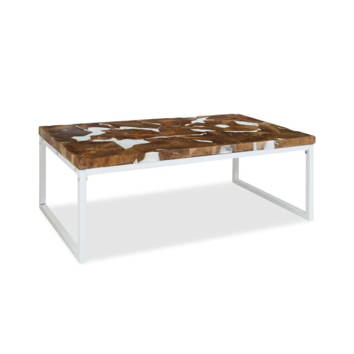 Table basse Teck Résine 110 x 60 x 40 cm