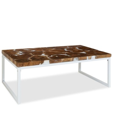 Table basse Teck Résine 110 x 60 x 40 cm