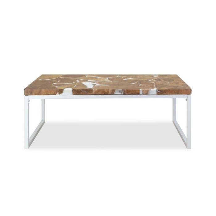 Table basse Teck Résine 110 x 60 x 40 cm