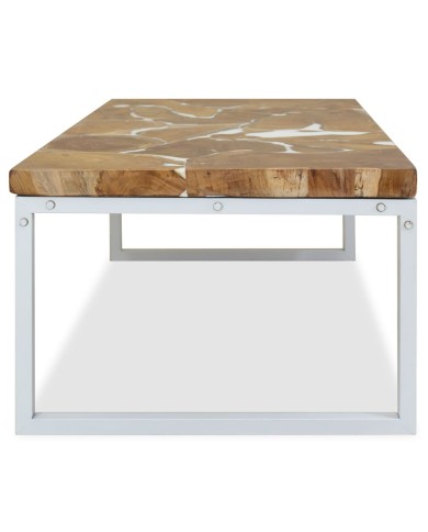Table basse Teck Résine 110 x 60 x 40 cm