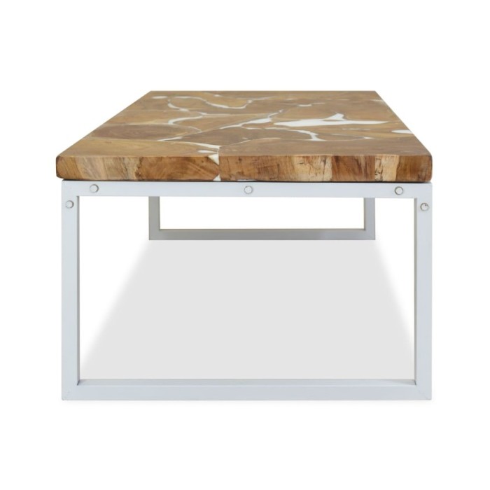 Table basse Teck Résine 110 x 60 x 40 cm
