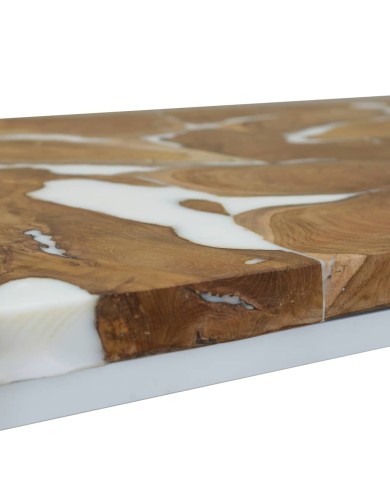 Table basse Teck Résine 110 x 60 x 40 cm