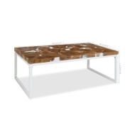 Table basse Teck Résine 110 x 60 x 40 cm