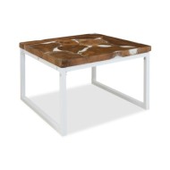 Table basse Teck Résine 60 x 60 x 40 cm