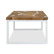 Table basse Teck Résine 60 x 60 x 40 cm