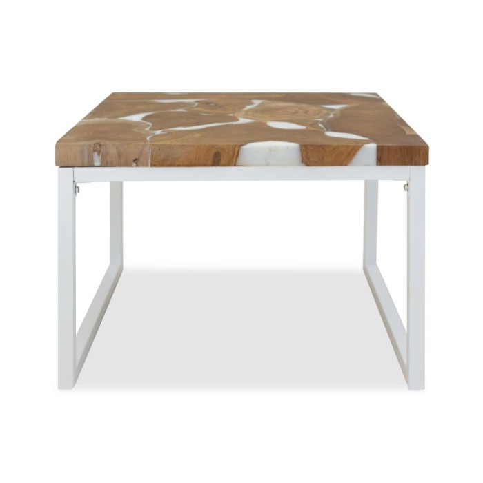 Table basse Teck Résine 60 x 60 x 40 cm