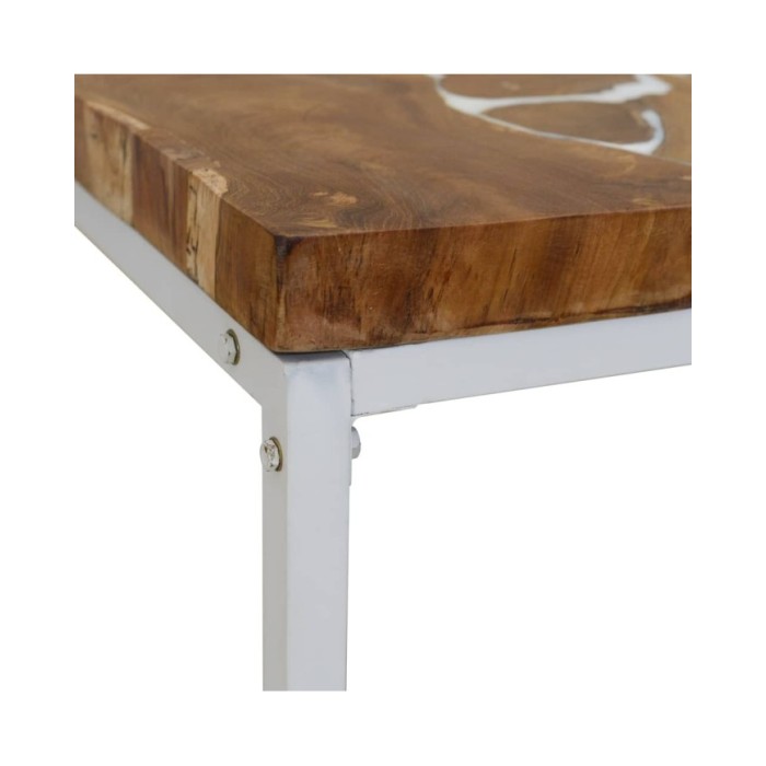 Table basse Teck Résine 60 x 60 x 40 cm