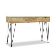 Table console 120 x 35 x 76 cm Teck massif