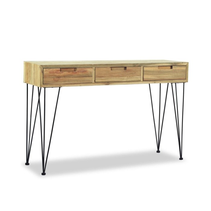 Table console 120 x 35 x 76 cm Teck massif
