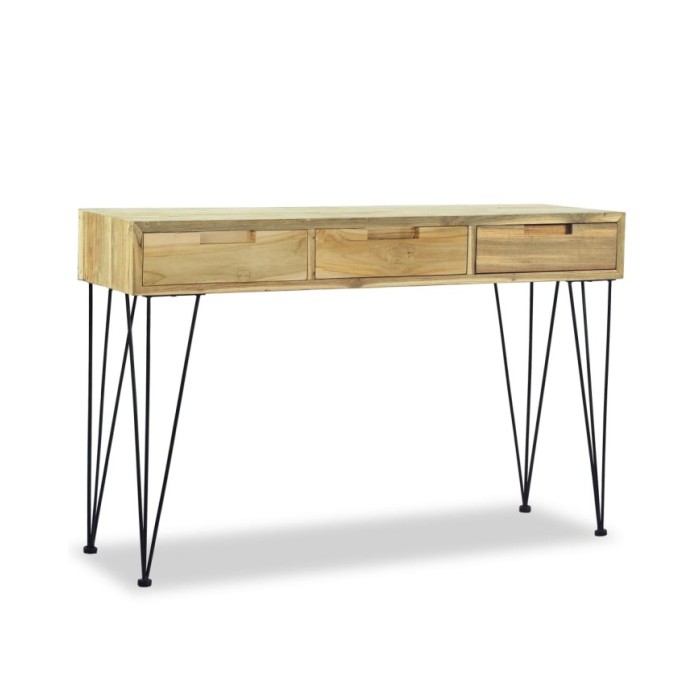Table console 120 x 35 x 76 cm Teck massif
