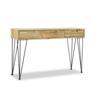 Table console 120 x 35 x 76 cm Teck massif