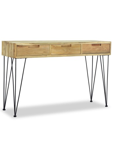 Table console 120 x 35 x 76 cm Teck massif