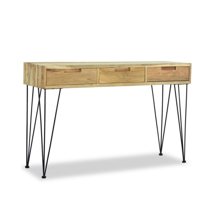 Table console 120 x 35 x 76 cm Teck massif