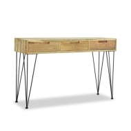 Table console 120 x 35 x 76 cm Teck massif