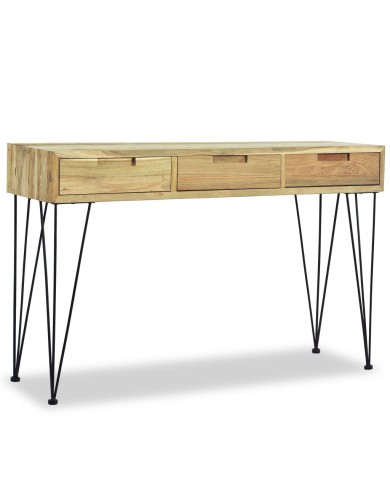 Table console 120 x 35 x 76 cm Teck massif
