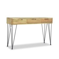 Table console 120 x 35 x 76 cm Teck massif