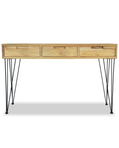 Table console 120 x 35 x 76 cm Teck massif