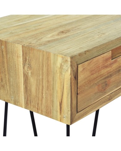 Table console 120 x 35 x 76 cm Teck massif