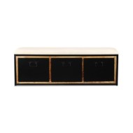 Banc de rangement avec 3 tiroirs Bois de manguier 120x30x40 cm
