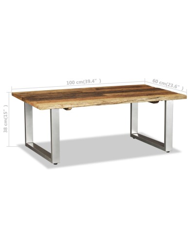 Table basse Bois de récupération massif 100 x 60 x 38 cm