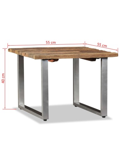 Table basse Bois de récupération massif 55 x 55 x 40 cm