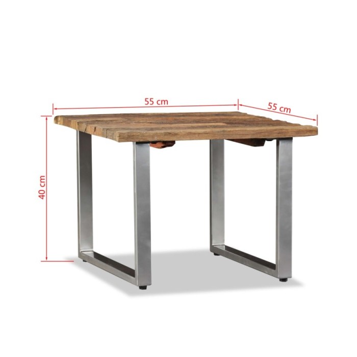 Table basse Bois de récupération massif 55 x 55 x 40 cm
