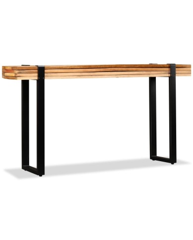 Table console Bois de récupération massif réglable 