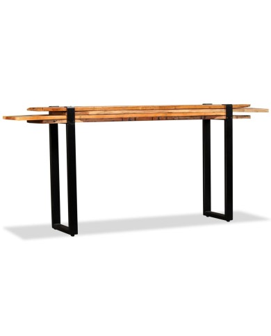 Table console Bois de récupération massif réglable 