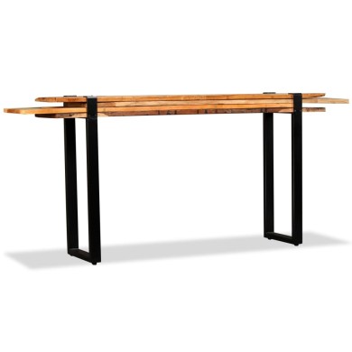 Table console Bois de récupération massif réglable 