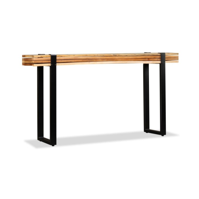 Table console Bois de récupération massif réglable 