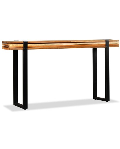 Table console Bois de récupération massif réglable 