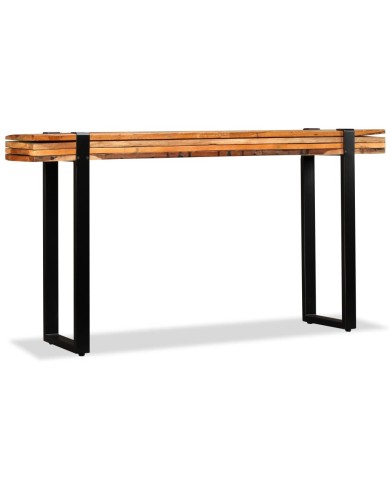 Table console Bois de récupération massif réglable 