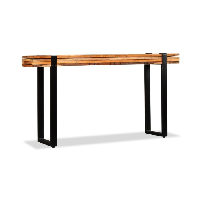 Table console Bois de récupération massif réglable 