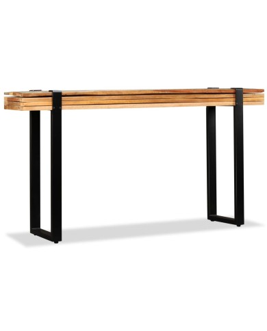 Table console Bois de récupération massif réglable 