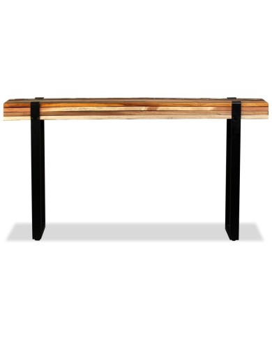 Table console Bois de récupération massif réglable 
