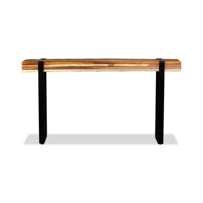 Table console Bois de récupération massif réglable 