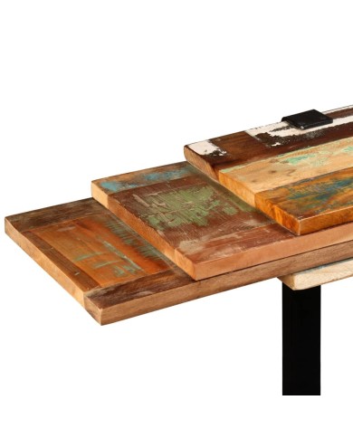 Table console Bois de récupération massif réglable 
