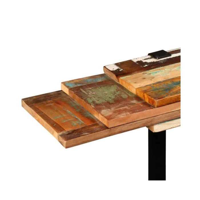 Table console Bois de récupération massif réglable 