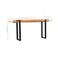 Table console Bois de récupération massif réglable 