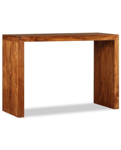 Table console Bois massif avec finition miel 110x40x76 cm