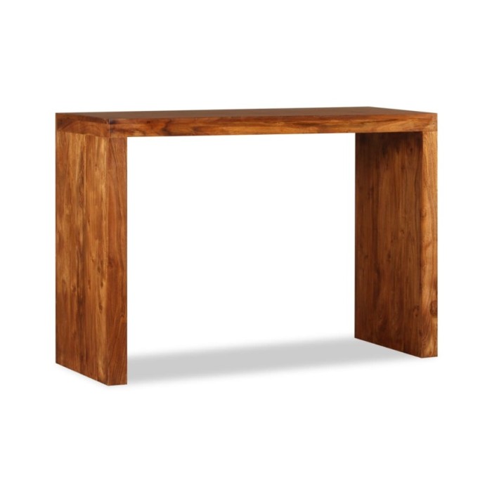 Table console Bois massif avec finition miel 110x40x76 cm