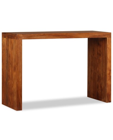 Table console Bois massif avec finition miel 110x40x76 cm