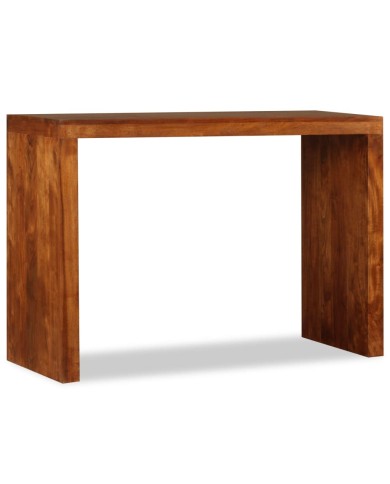 Table console Bois massif avec finition miel 110x40x76 cm