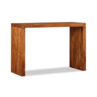 Table console Bois massif avec finition miel 110x40x76 cm