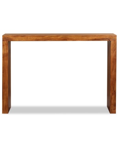 Table console Bois massif avec finition miel 110x40x76 cm