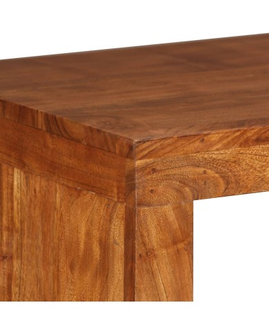 Table console Bois massif avec finition miel 110x40x76 cm