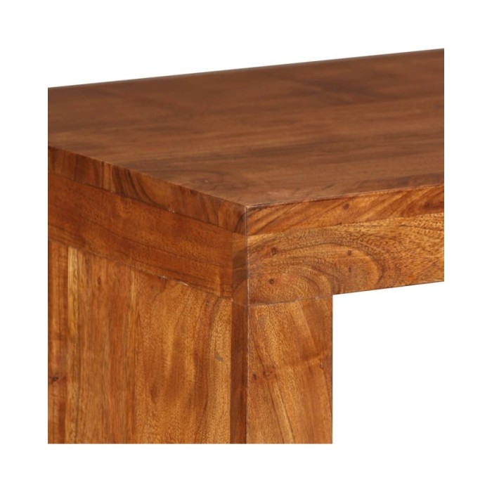 Table console Bois massif avec finition miel 110x40x76 cm