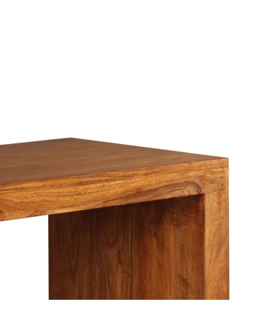 Table console Bois massif avec finition miel 110x40x76 cm